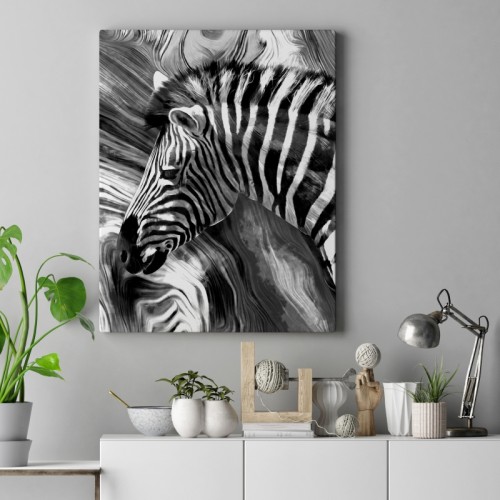 Canvas - Zebra Oil Paint
