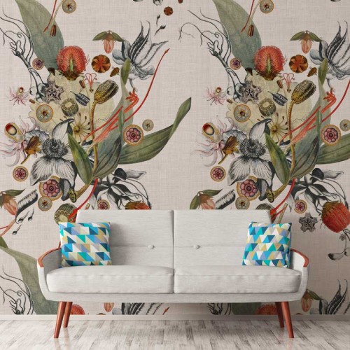 Botanical White Hessian