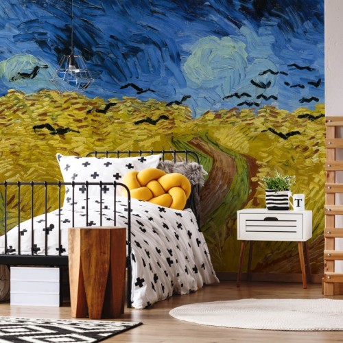 Wheatfield with Crows